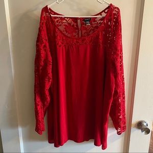 Torrid red lace top